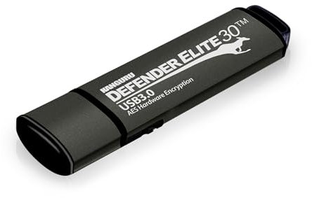 Kanguru Defender Elite30 – 256 GB Hardware Encrypted Flash Drive - Physical Write Protect Switch – SuperSpeed USB 3.0