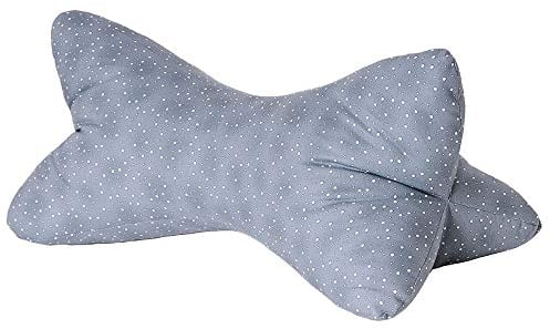 SHD Leseknochen für bequemes und schmerzfreies Lesen – 40 cm ergonomisches Nackenkissen zum Lesen, TV, Reisen in grau