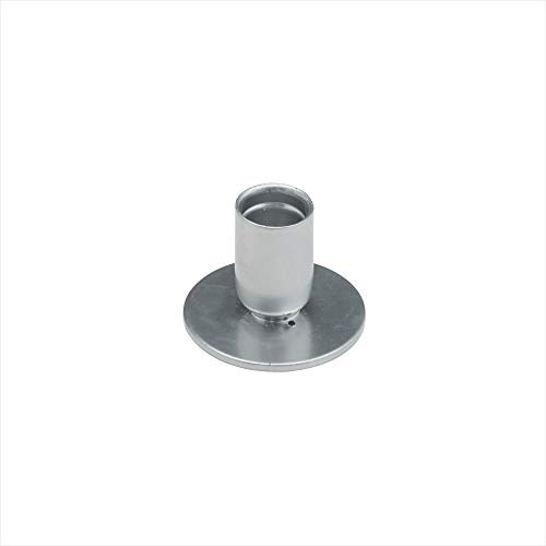 NKlaus Kerzenhalter Chrom-Optik für Kerzen Ø2cm, Höhe 4,5cm, 2 Stück | Breite: 3cm; Durchmesser: 7cm; Gewicht: 0,1kg; Durchmesser: 2cm