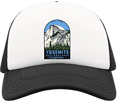 Yosemite National Park California Half Dome Rock Half Mesh Trucker Cap Baseball Hut Snapback One Size
