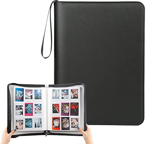 540 Pockets Große Fotos-Album für Polaroid-2x3 Zoll-Film, Fotos-Buch für Fujifilm Instax-Mini-Instant-Kamera, Kpop-Photokartenhalter-Handball (Schwarz)