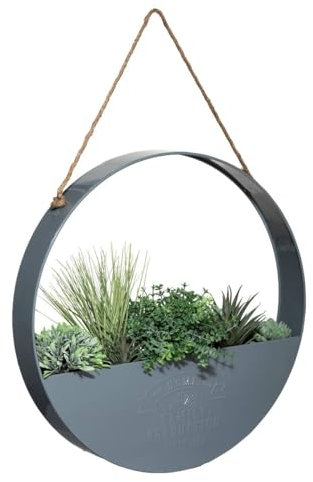 Atmosphera - Suspension de 4 Plantes artificielles House - Pot en métal - H6-3 cm