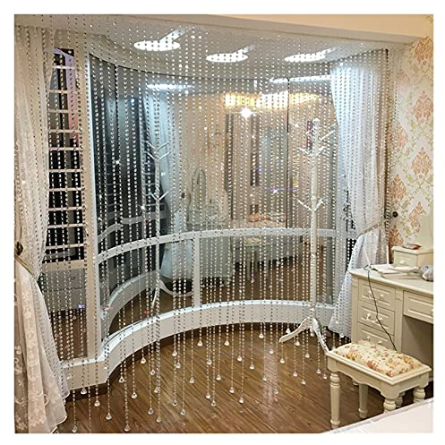 GDMING Crystal Plain Quaste Türvorhang Perlenvorhang ， Kristallvorhang， Trennvorhang， Verwendet im Wohnzimmer, Schlafzimmer, Arbeitszimmer (Color : Klar, Size : 20 Strands hight1.8m)