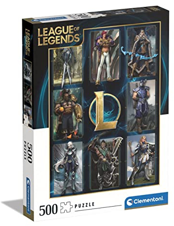 Clementoni - 35122 - Puzzle League of Legends - Puzzle 500 Teile ab 14 Jahren, Erwachsenenpuzzle mit Wimmelbild, Geschicklichkeitsspiel für die ganze Familie