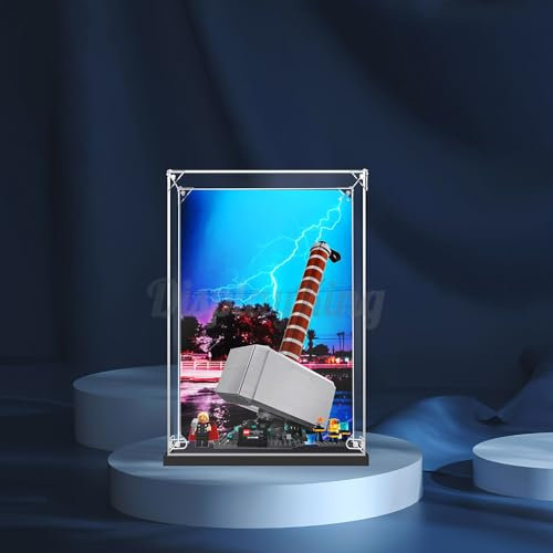 Acryl Vitrine für Lego Hammer 76209 (Lego Set ist nicht im Lieferumfang enthalten) (mit Themenhintergrund)