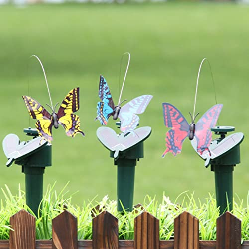 1PCS Farfalle/Uccelli Svolazzanti Danzanti, Energia Solare o a Batteria, Decorazione del Giardino di Casa (Farfalla solare)