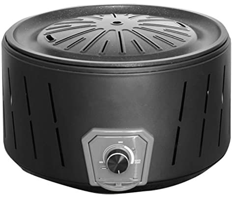 W-Lynn Barbecue Portatile Barbecue Barbecue Senza Fumo con Ventola (34 cm * 20,5 cm) Adatto per Giardino/Balcone/Campeggio,Black