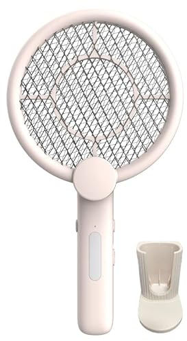Feloyal Elektrischer Moskito-Schläger, leicht, faltbar, USB, wiederaufladbar, 3 in 1 Schläger, für Haus, Garten, Camping, Innen- und Außenbereich