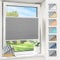 Magiea Plissee ohne Bohren verdunkelung, Thermo Plisseerollo Klemmfix, Hellgrau 80x120cm(BxH), Verdunklungsplissee 100% lichtundurchlässig, Faltrollo für Fenster, Sichtschutz Sonnenschutz