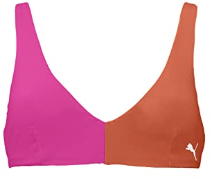 PUMA Damen Plunge Bikini Top, Pink / Chili, M EU