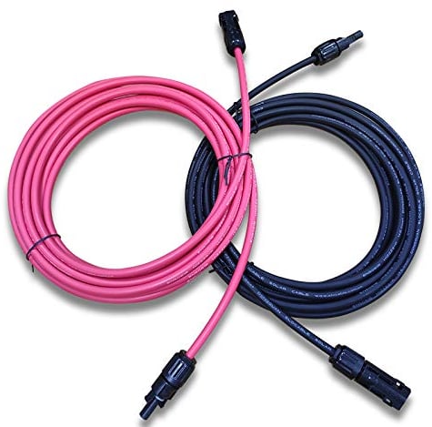 Witproton 6MM2 10m 10AWG 1500V Solar Panel Extension Cable with Waterproof IP68 Female and Plug Connection (10M)