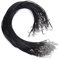 100 Stück 2mm Schwarze Gewachste Halskettenschnur, Lederband Kette mit Verschluss Lederband Kette für Halskette Schnur DIY Schmuck Machen Zubehör 45cm+5cm