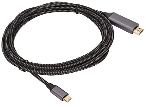 Câble USB C vers HDMI, Adaptateur D'interface Multimédia 4K à 60 Hz de Type C vers HD, pour Moniteurs Projecteurs HDTV Ordinateur Portable PC Ordinateur de Bureau Tablette (2m)