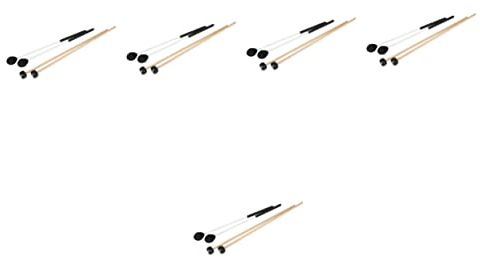 10 Paar Marimba-hammer Marimbaschlägel Aus Garn Marimba-glockenspiel-hammer Marimba-zubehör Marimbaschlägel Aus Gummi Xylophon-klavierhammer Gummihammer Kind Schlaghammer Abs Musik
