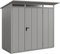 Gerätehaus ELEGANT Pultdach / 1-flügelig / 3 Größen / 5 Farben/Geräteschuppen/Gartenhaus/Aluminium-Bodenrahmen/Hohe Qualität und sehr stabile Haptik/Einfache Montage - L (8,86 m²) (RAL 5014)