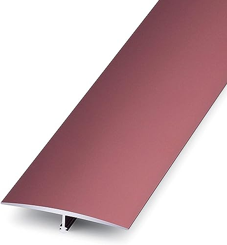 DECAKE Übergangsleiste von Holz zu Fliesen, extra breite T-förmige Übergangsleiste, Kante aus Aluminiumlegierung, Laminat-Teppichboden-Verbindungsleiste, leicht zu reinigen (Farbe: Schwar
