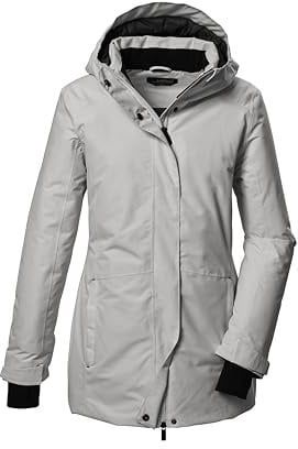 killtec Damen Funktionsparka/Parka mit Kapuze KOW 93 WMN PKR, cloud grey, 46, 41817-000