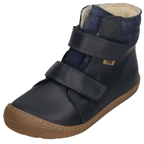 KOEL Stiefel Barfußschuhe Demil Tex Wasserdicht Leder Wolle Blue Blau, Schuhgröße:EUR 26