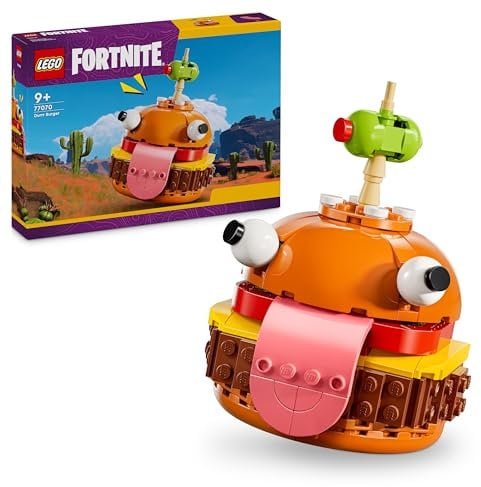 LEGO Fortnite Durrr Burger - Jouet de Construction & Décoration - Figurine de Personnage de Jeu Vidéo - Éléments Authentiques Dont Cure-Dent - Cadeau Collector pour Gamer, Garçon ou Fille 9 Ans 77070