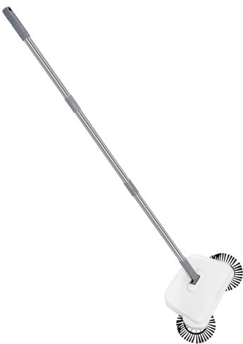 HANGKAI Handschiebe-Bodenkehrmaschine mit Langem Griff Push-Kehrmaschine Behälterkapazität 300ml Boden- und Teppichkehrmaschine für Haus Büro Restaurant