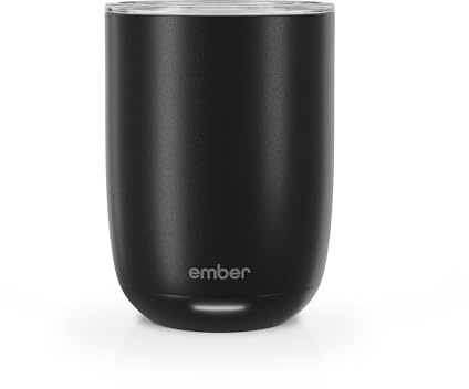 Ember Temperature Control Smart Cup, 400 ml, App-gesteuerte beheizte Kaffeetasse, inklusive Deckel, Espressotasse mit 90 min Akkulaufzeit, Schwarz