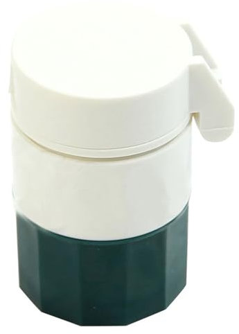 # Cutter Crusher Grinder Splitter Tragbarer Schneider für kleine oder große Tabletten, Vitamin-Organizer mit Aufbewahrungsbehälter (Grün, Einheitsgröße)