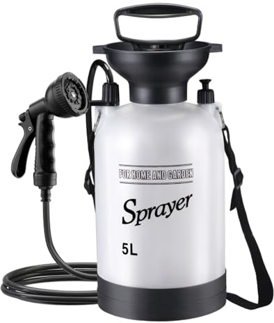 Grtheenumb Tragbare Dusche, tragbare Campingschauer, 5L mit 10 Modi Sprayer Head und 9, 84 Fuß für Garten Picknick -Wanderbeach Auto Reinigung