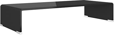 vidaXL Soporte para TV/Elevador Monitor Material Cristal Negro 70x30x13 cm