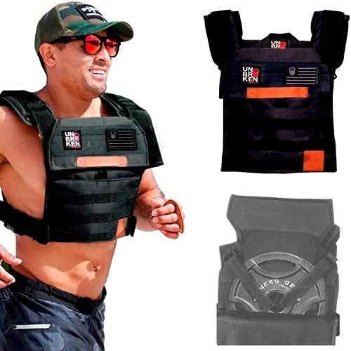UNBROKENSHOP.COM WOD Weight VEST Weight PLATE CARRIER chaleco Colette (Black)
