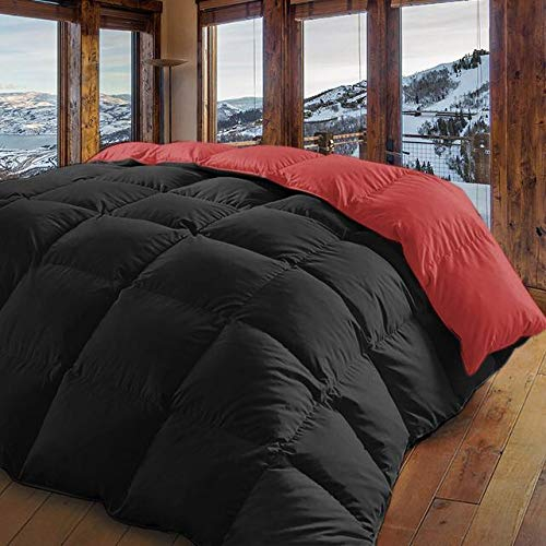 Energy Colors Textil - Hogar - Moscow - Edredón/Relleno Nórdico Reversible (Rojo - Negro, Cama 90 y 105 (180_x_260_cm))