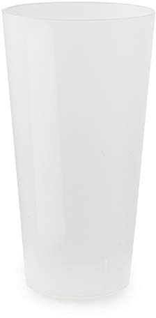 LPF LE PETIT FOURNISSEUR - 50 Gobelets réutilisables 33cl (40cl Max) - Polypropylène plastique alimentaire rigide - Compatible lave-vaisselle - Givré