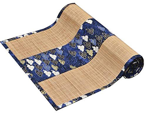 Japanischer Tischläufer Aus Bambus Mit Muster, Lange Tisch-Party-Hotel-Tischsets, Waschbare, rutschfeste, Haltbare Tischset, Blau/Gold ， Viele Modelle(Color:Wolke,Size:30×300cm)