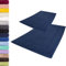 Lavea 2er Set Badematte 50x80 cm – rutschfeste, Waschbare Badematten aus 100% Baumwolle, Frottierserie Elena – Saugstark, Strapazierfähig und Zeitlos – Ideal für Badezimmer, Dusche - Navy