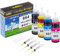 Lucky Bridge 400ml (4x100ml) 664 Tinte für Epson EcoTank T664 T6641 T6642 T6643 T6644 Tinte Flasche für ET-2500 ET-2550 ET-2600 ET-2650 ET-4500 ET-140000000 L100 L110, L350, L355, L555-400 ml.