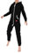 Basisstoff Yuppie Kinder Jumpsuit Jungen Mädchen Overall Schwarz Gr. 98-104