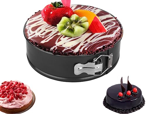 PAPA'S MALL 8 Inches Non-Stick Cake Tin 20cm Springform Round Cake pan for Baking, Leakproof and Loose Base Cheesecake Tin Best for Cakes, High-Temperature Resistant