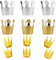 ZWZNBL 12 pezzi cappelli decorativi corona, corone principesse, corone di carta oro e argento, cappelli da festa re corona regolabili per feste del giubileo d'oro, compleanni, celebrazioni