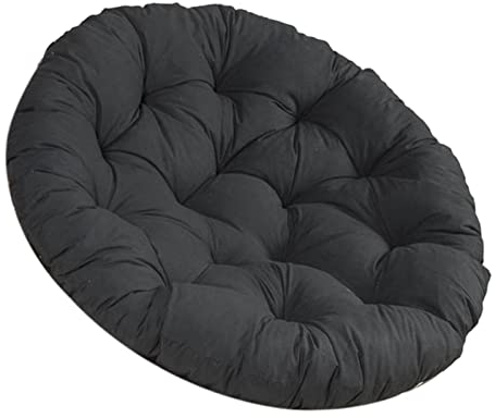 Milageto 24 x Stuhlkissen Stuhlpolster Polyester Terrassensitzkissen für Korbsessel Garten Ei Stuhl Hängekorb Stuhl Wiege Hängematte, Schwarz