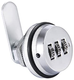 Operitacx Lock Camlock Código Cerradura De Leva 3 Diales Combinación Segura Para Gabinete y Buzón