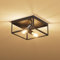 Klighten Vintage Schwarz Deckenleuchte 2 Flamming, E27 Retro Industrial Metall Deckenlampe für Flur, Schlafzimmer, Wohnzimmer, Küche, Leuchtmittel nicht Inklusive