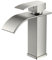 FORIOUS Robinet de Salle de Bain, Mitigeur Lavabo Cascade pour Avec une Hauteur de Bec de 110 MM, Économiseur D'eau et D'énergie, Nickel Brossé.