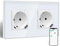 BSEED Wlan Schuko Steckdose mit USB C 20W Schnellladegerät,Smart Steckdose Unterputz mit Strommessung,Arbeit mit Alexa/Google Home,Stromzähler für Doppelsteckdose mit Smart Life App,2 Fach 157mm Weiß