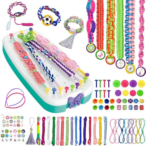 MEIVINES Friendship Bracelet Making Kit 189PCS Bracelet Making Kit for Girls Arts and Craft Kit Creative DIY Bracelet Craft Kits for Teen Girls Birthday Gifts (White)