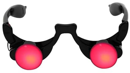 Mihauuke Halloween Leucht LED Brille,Leuchtende Halloween Brille,Schutzbrillen Requisiten,Neuartige leuchtende Brille,Rote Maskerade Party Requisiten für Erwachsene