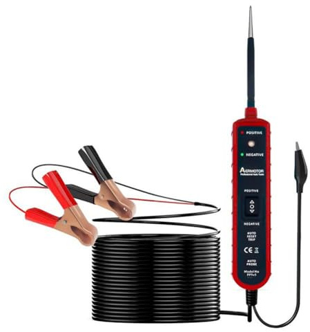 Kfz Stromkreistester, Spannungsprüfer Auto Circuit Tester DC 6V-24V, Stromprüfer Auto mit LCD Display, Power Circuit Probe Auto Tester, Polaritätstester mit Prüflampe für Prüfung der Autobatterie