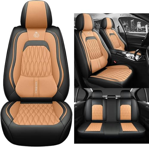 DESIAR Autositzbezüge Serie für Volvo V40/V50/V60/V70/V90/XC40/XC60/XC70/XC90 Kompatibler Autositzbezug/Orange