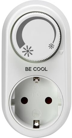 Steckdosen-dimmer | Drehregler für Helligkeit | Drehknopf stufenlos regelbar | Zwischenstecker | für LED, Halogen usw.