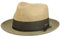 Stetson Chapeau en Paille Dovito Fedora Toyo Femme/Homme - de Plage Soleil Printemps-été Printemps Été - L (58-59 cm) Nature-Vert