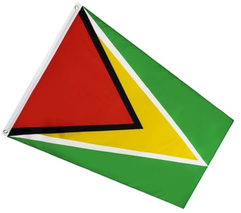 YARNOW Drapeau De La Guyane Drapeau Du Festival Bannière De Pays Vif Drapeau Pour Décoration De Drapeau à La Maison Drapeaux Nationaux Drapeau National Décor De Drapeau De Cour Polyester