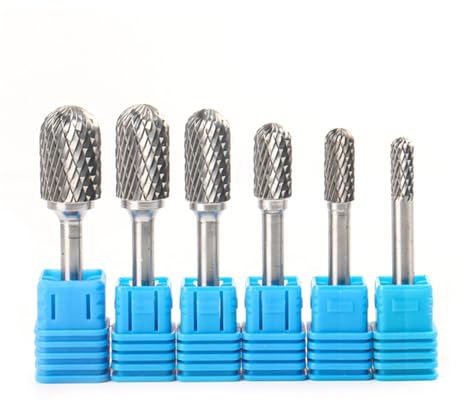 Herramienta de lima rotativa de carburo de tungsteno con cabeza tipo CX, amoladora de punta, herramientas abrasivas, broca de tallado(SET)